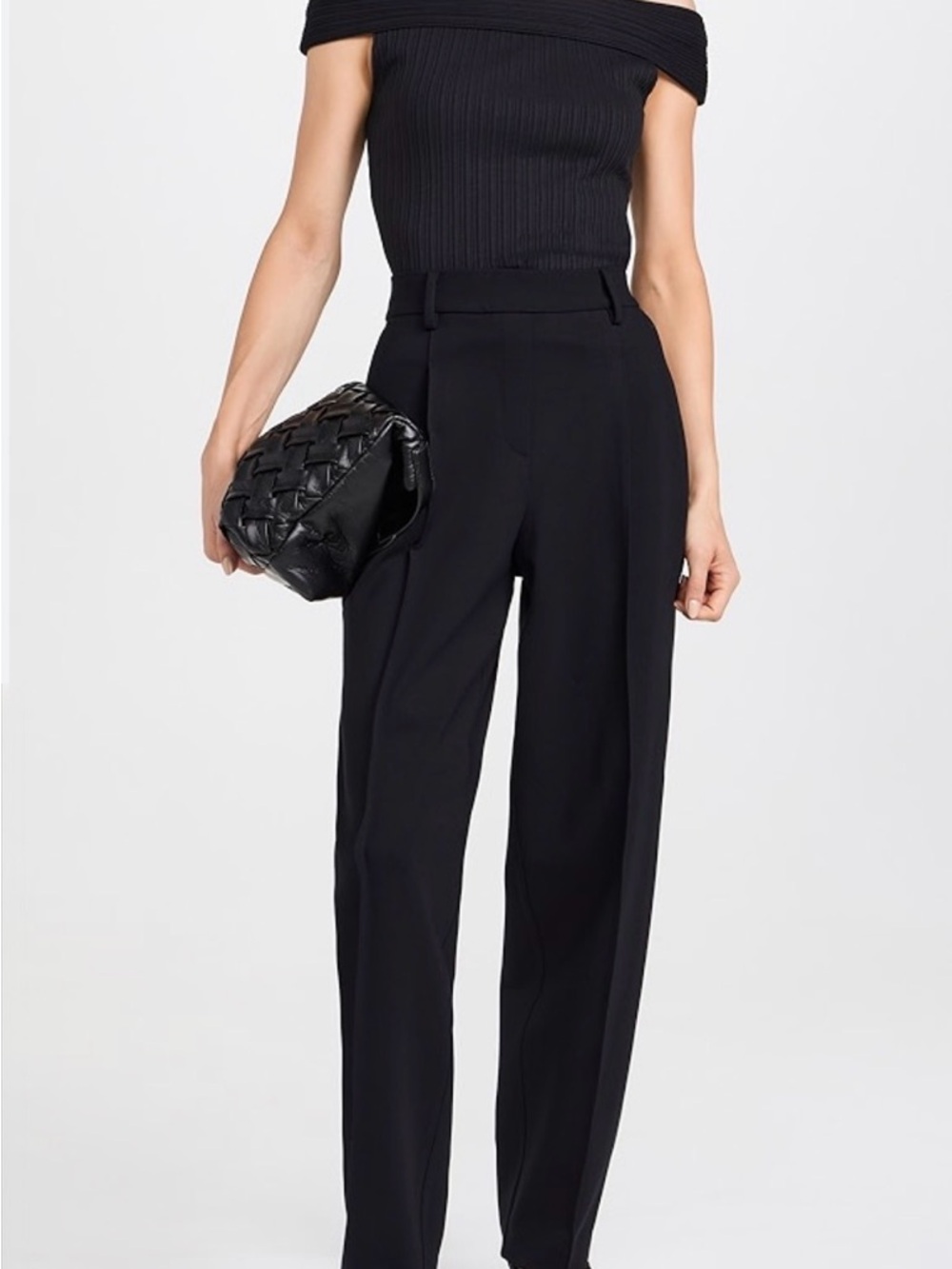 SPANX Black ponte barrel pant NWT